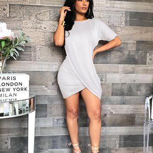 Crew Neck Short Sleeve Dress